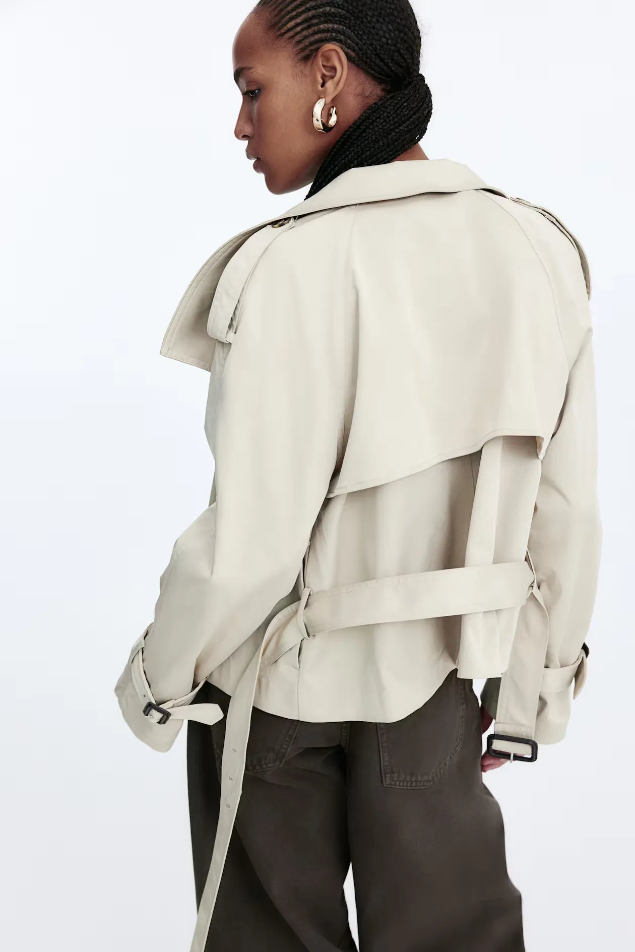 Solenne Cropped Trench Coat