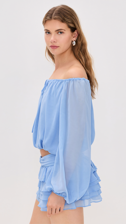 Delara Gathered Boho Top