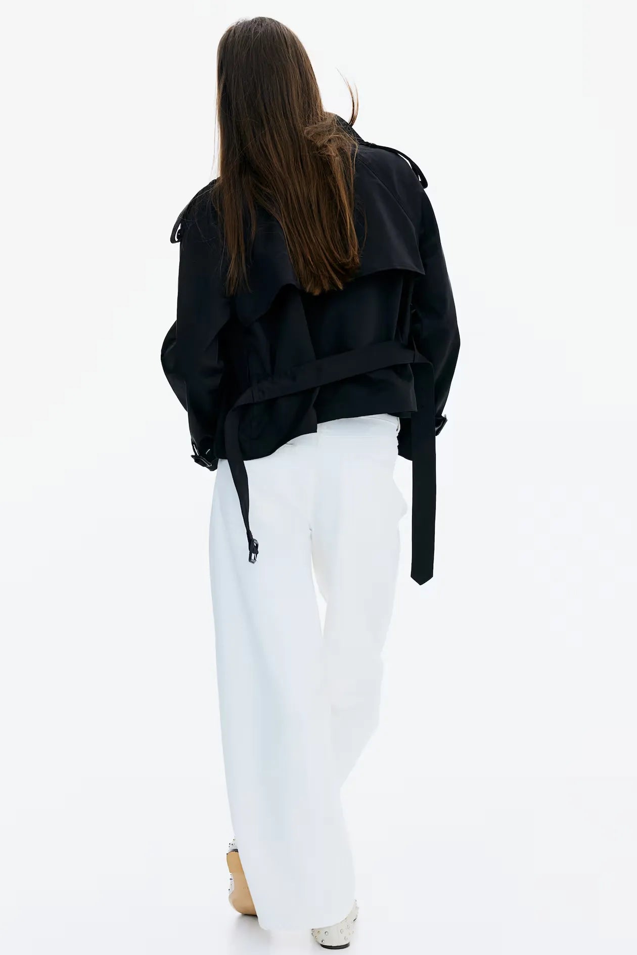 Solenne Cropped Trench Coat