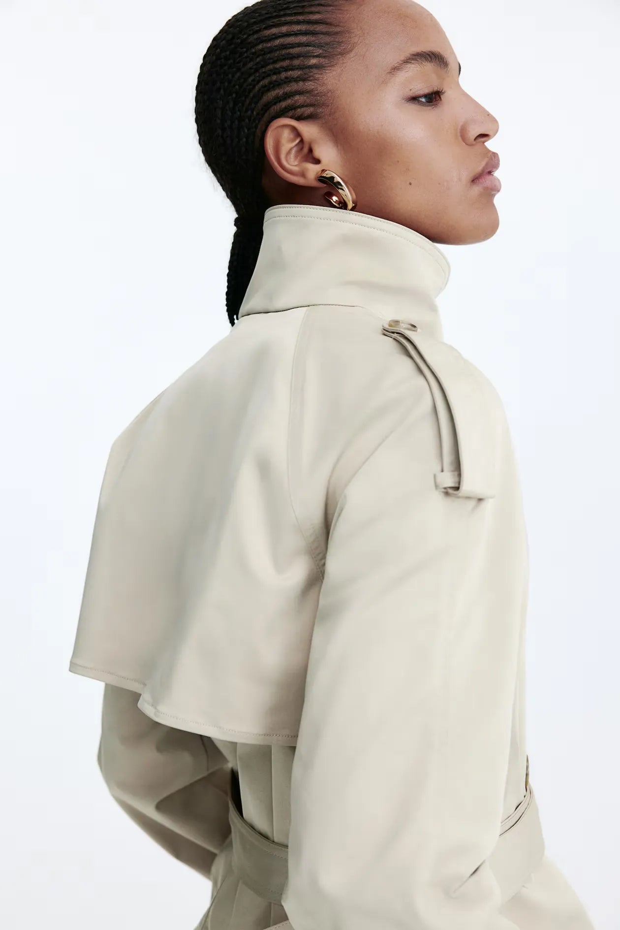 Solenne Cropped Trench Coat