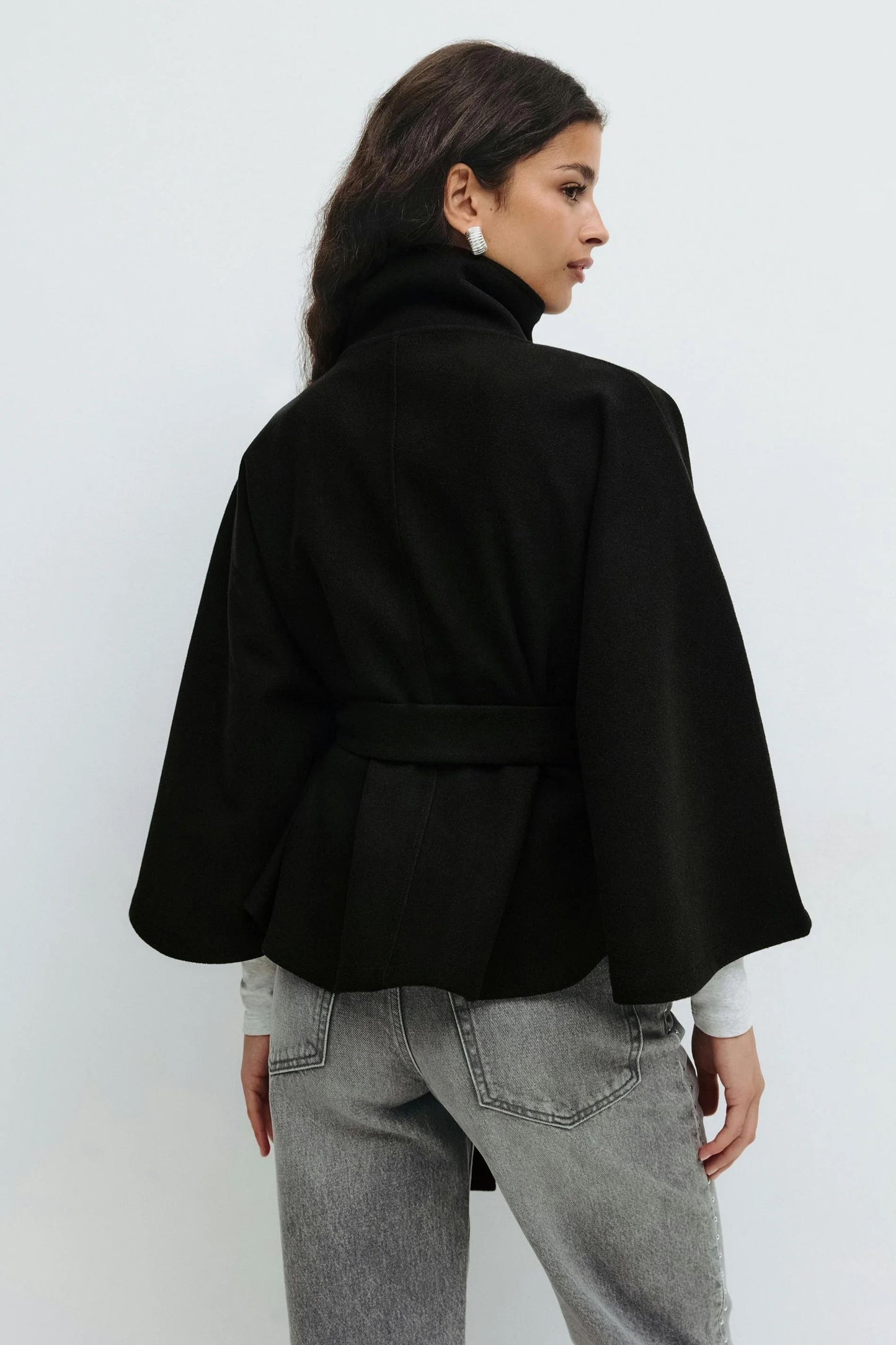Elowira Belted Cape Coat