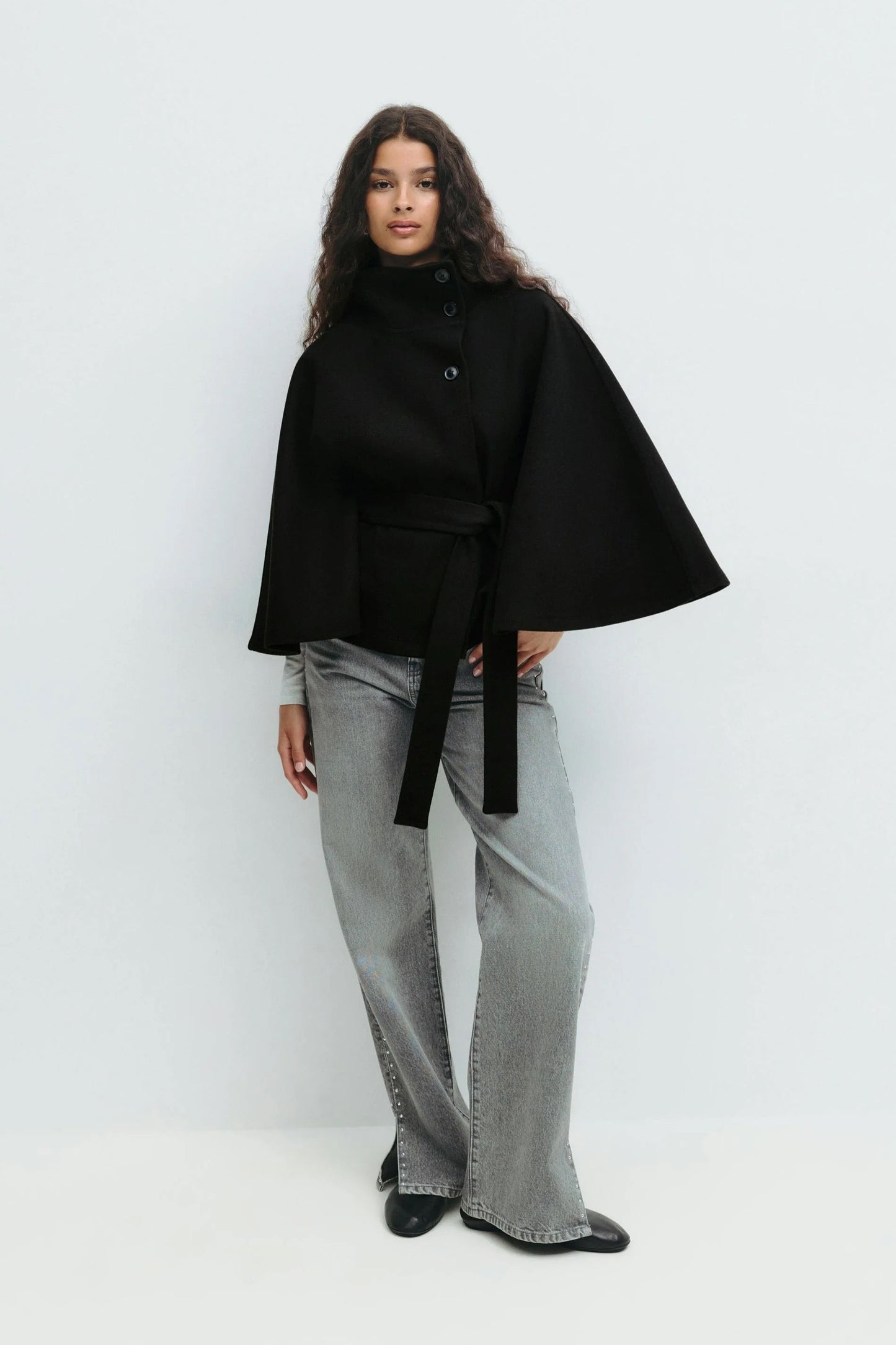 Elowira Belted Cape Coat