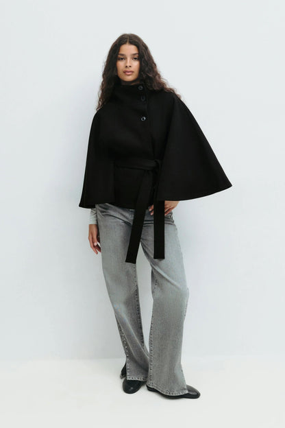 Elowira Belted Cape Coat