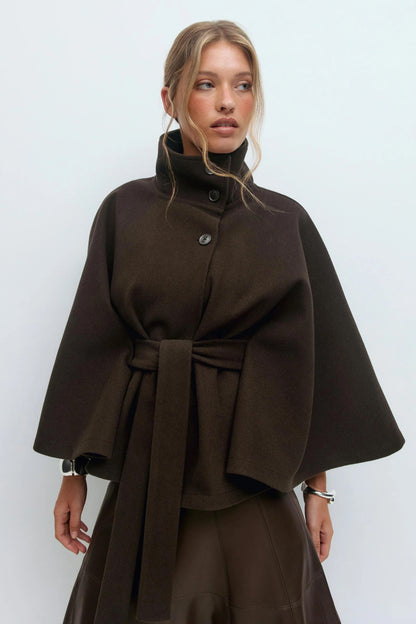Elowira Belted Cape Coat