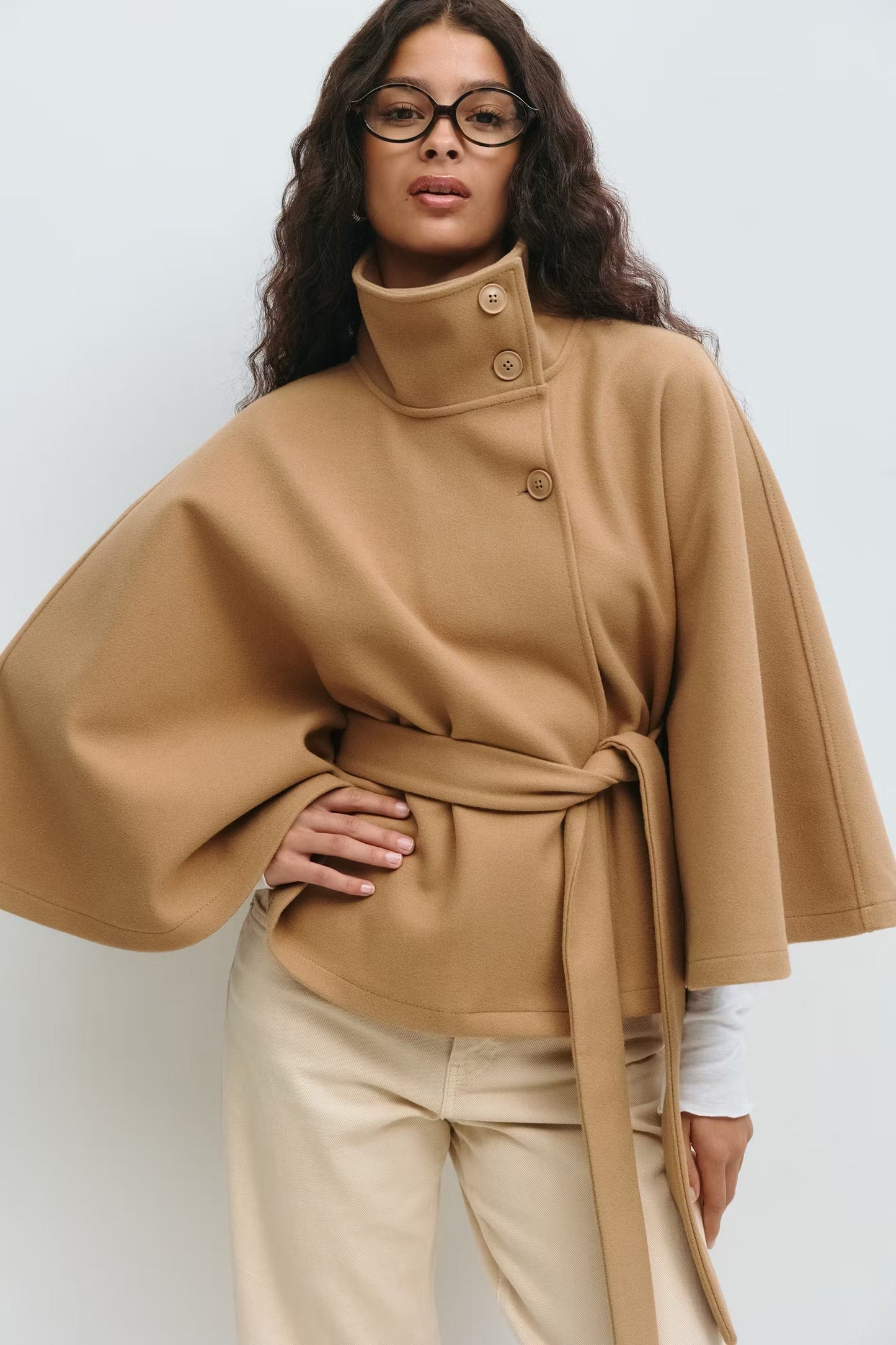 Elowira Belted Cape Coat