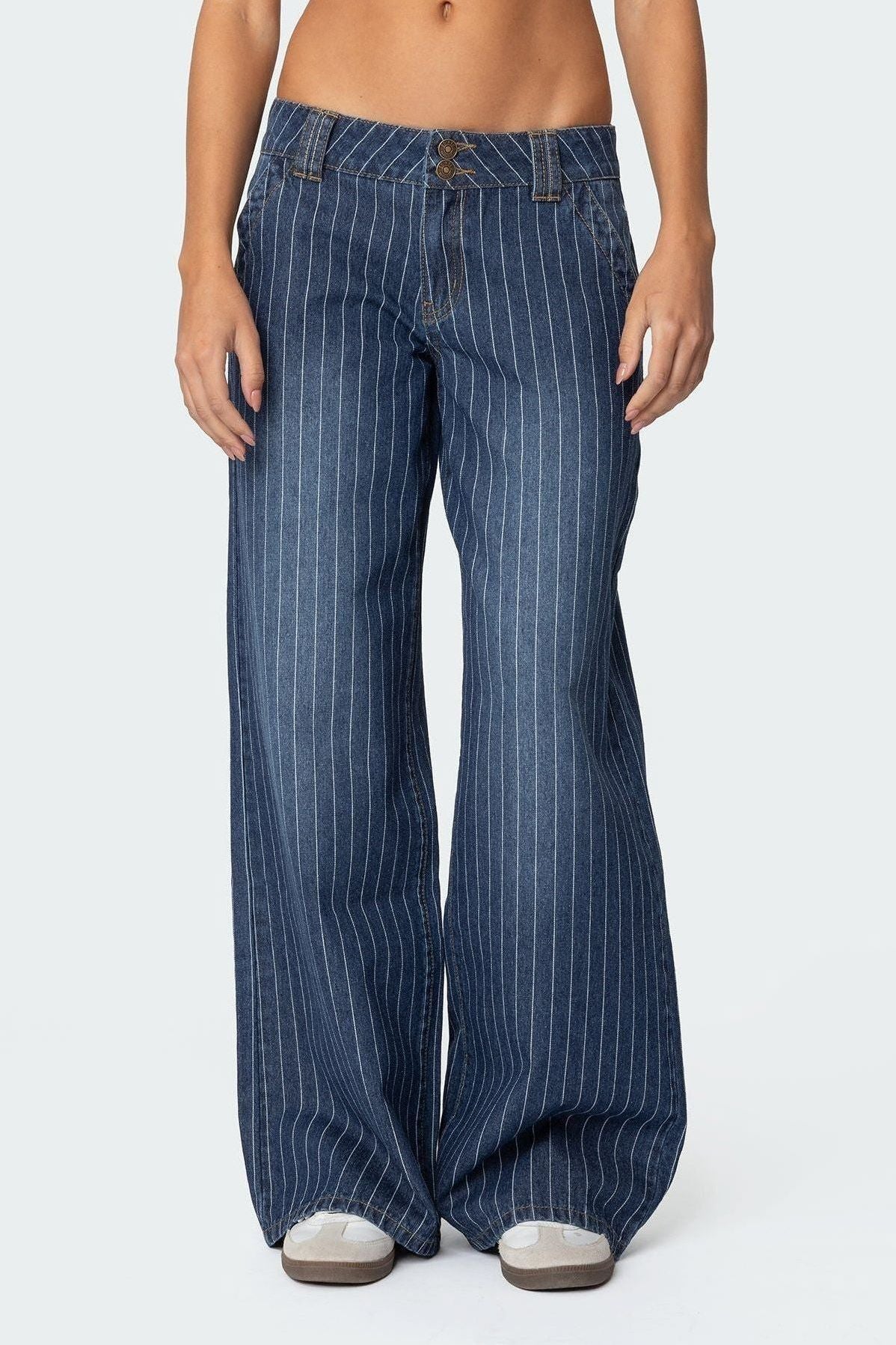 Selestia Striped Low Rise Jeans