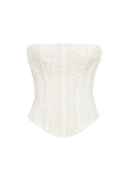 Averine Corset Maxi Skirt Set – Ivory