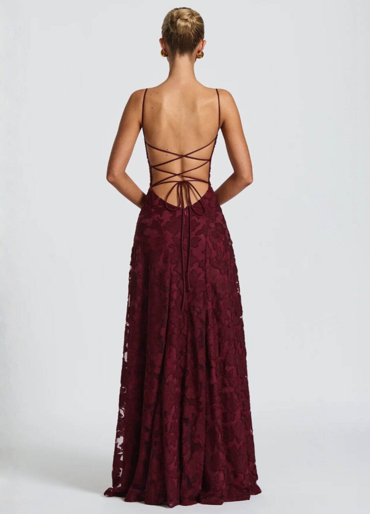 Melisandre Wine Maxi Dress