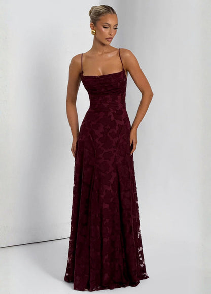 Melisandre Wine Maxi Dress