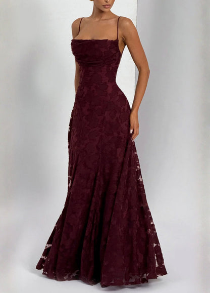 Melisandre Wine Maxi Dress
