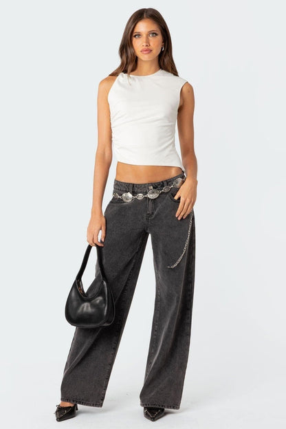 Serenna Washed Low Rise Jeans
