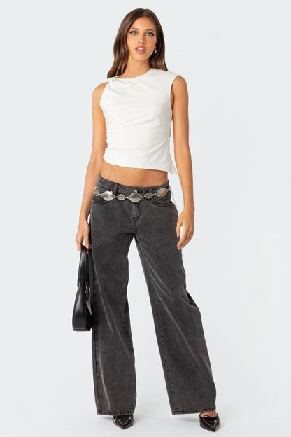 Serenna Washed Low Rise Jeans