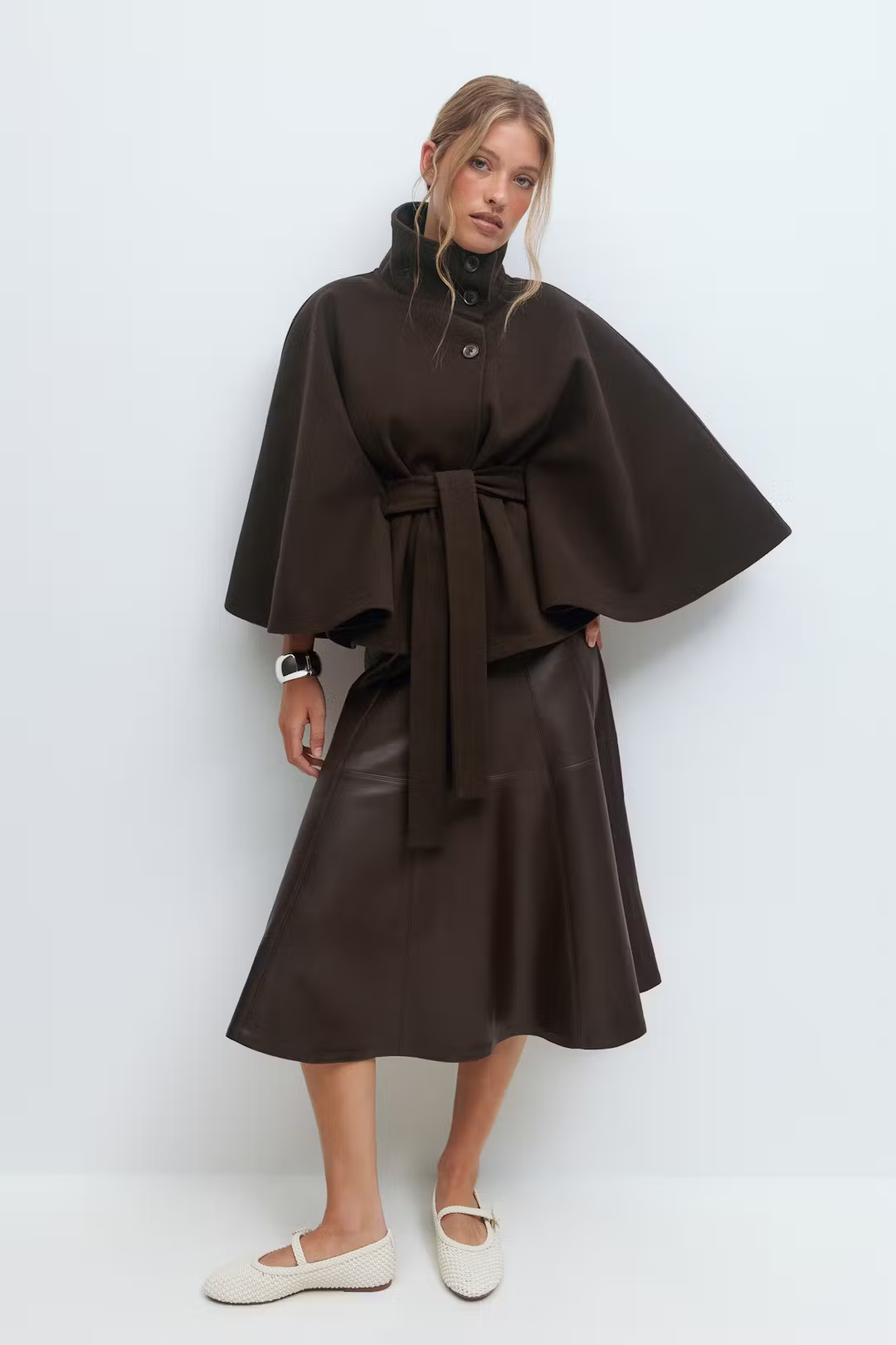 Lunessa Cape Belt Coat
