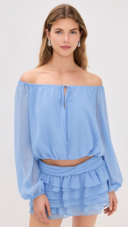 Delara Gathered Boho Top