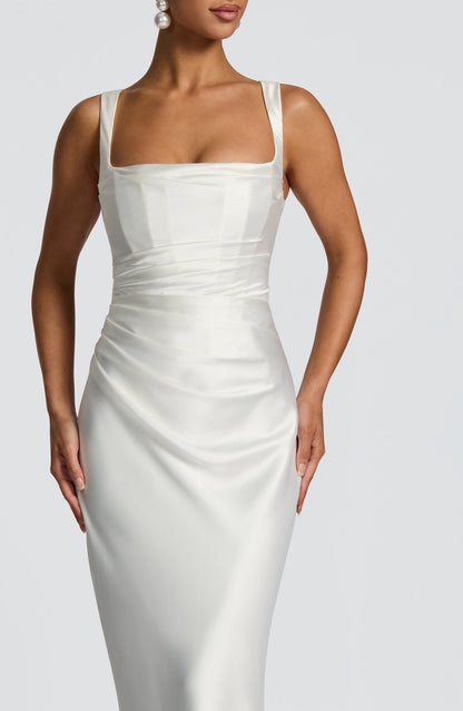 Abito lungo in raso Calliara