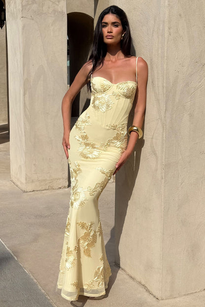 Valette Embroidered Maxi Dress