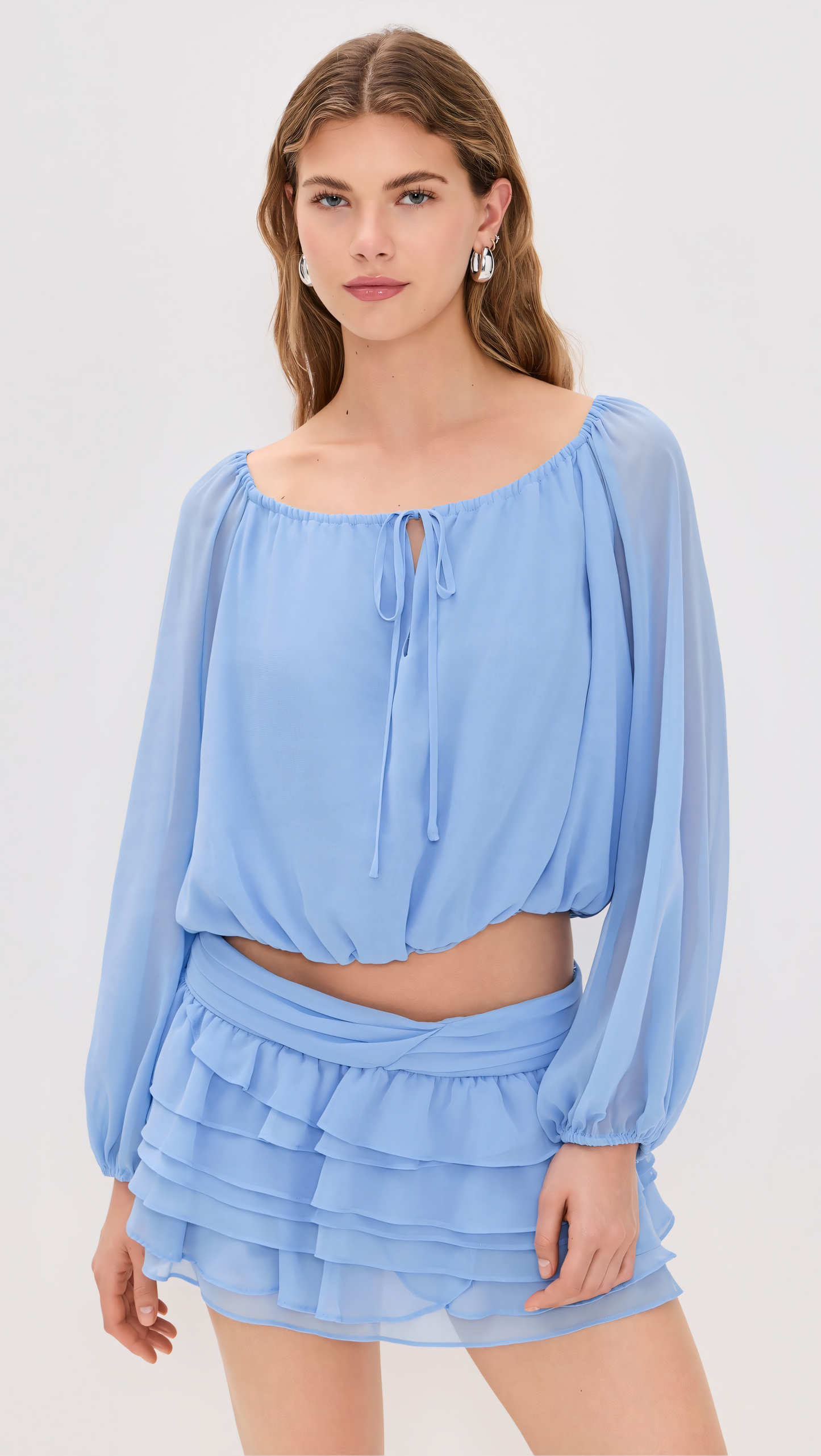 Delara Gathered Boho Top