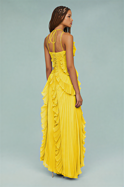 Aurelia Pleated Maxi Dress