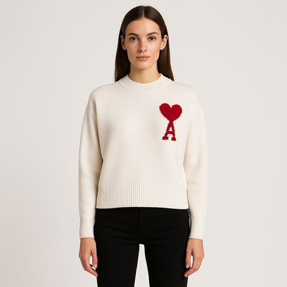 Avelyn Heart Knit Sweater